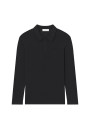 Polo manches longues en coton brossé - Donovan