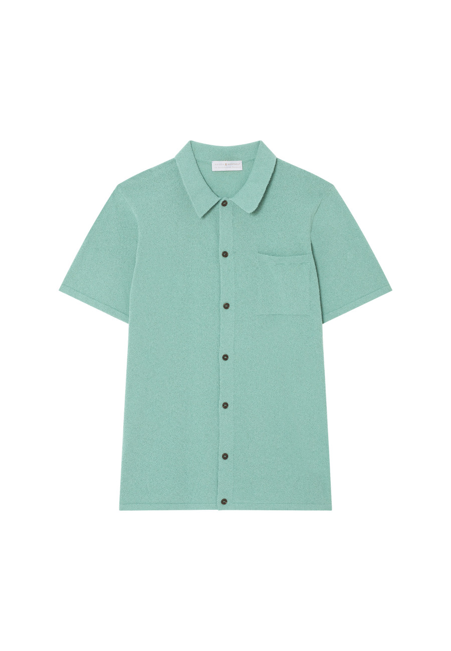 Short-sleeved brushed cotton shirt - Dominique