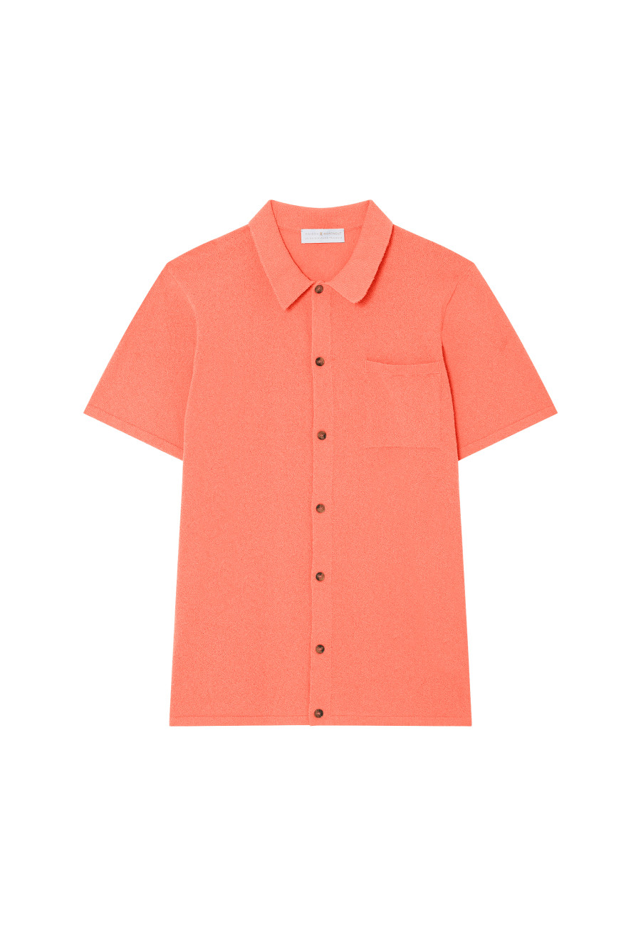 Short-sleeved brushed cotton shirt - Dominique