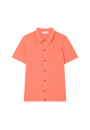 Chemise manches courtes en coton brossé - Dominique