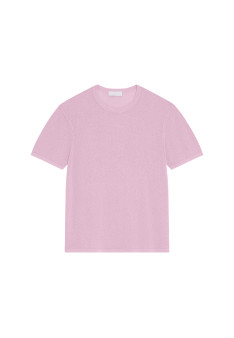 T-shirt col rond en coton brossé - Don 8091 lilas - 17 Violet
