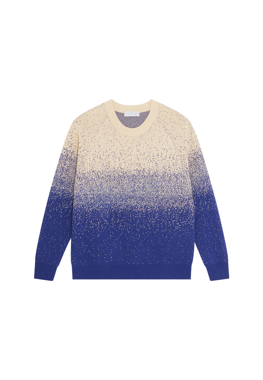 Pull bicolore en coton brossé - Doryan