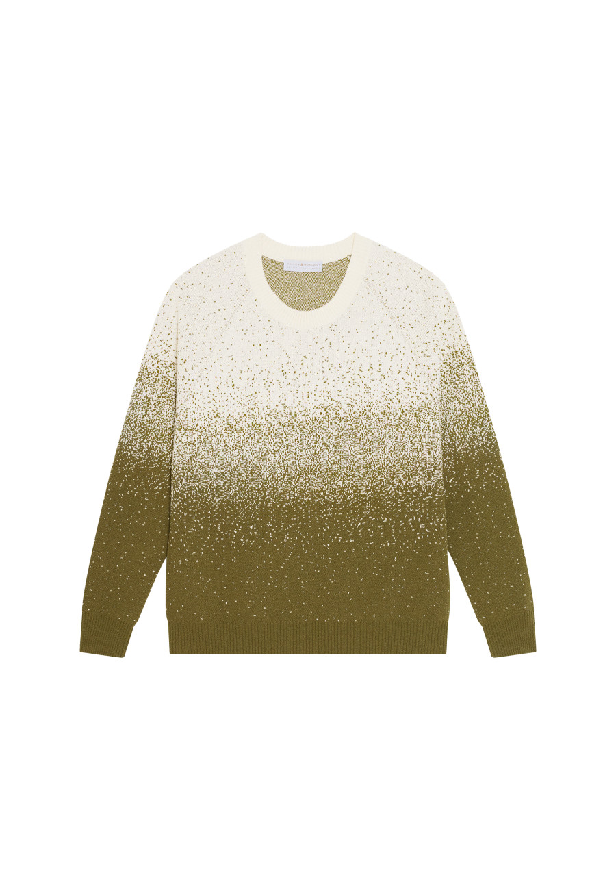 Two-tone brushed cotton sweater - Doryan