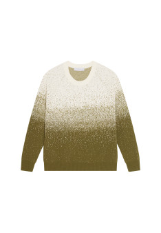 Two-tone brushed cotton sweater - Doryan