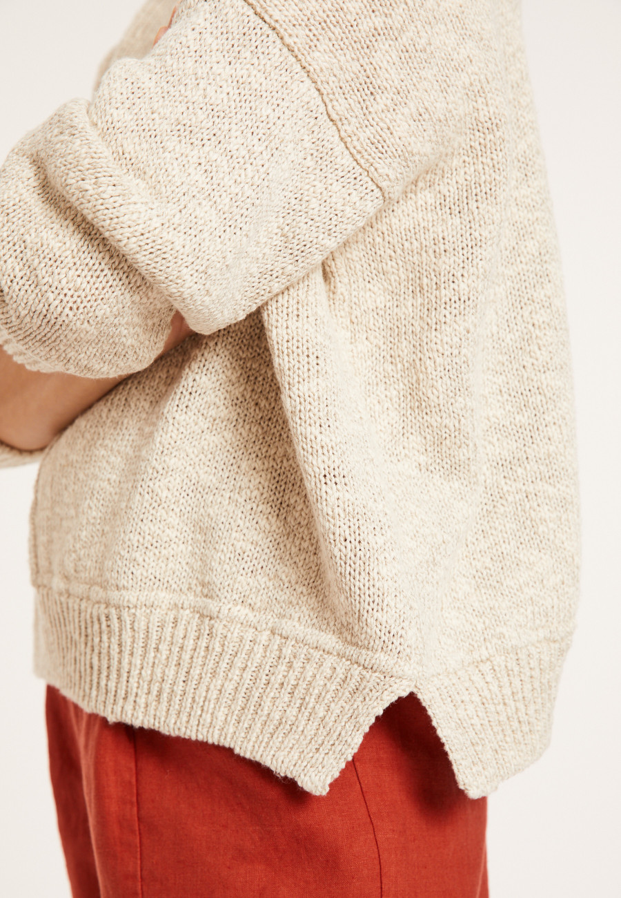 Loose cotton and linen jumper - Nathalie