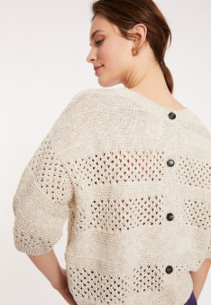 Openwork vest in cotton and linen - Maylisse