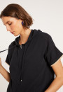 Short sleeve brushed cotton zip-up sweatshirt - Mackenzie