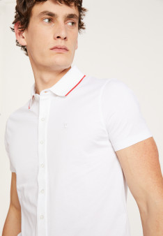 Short-sleeved cotton jersey shirt - Baccara