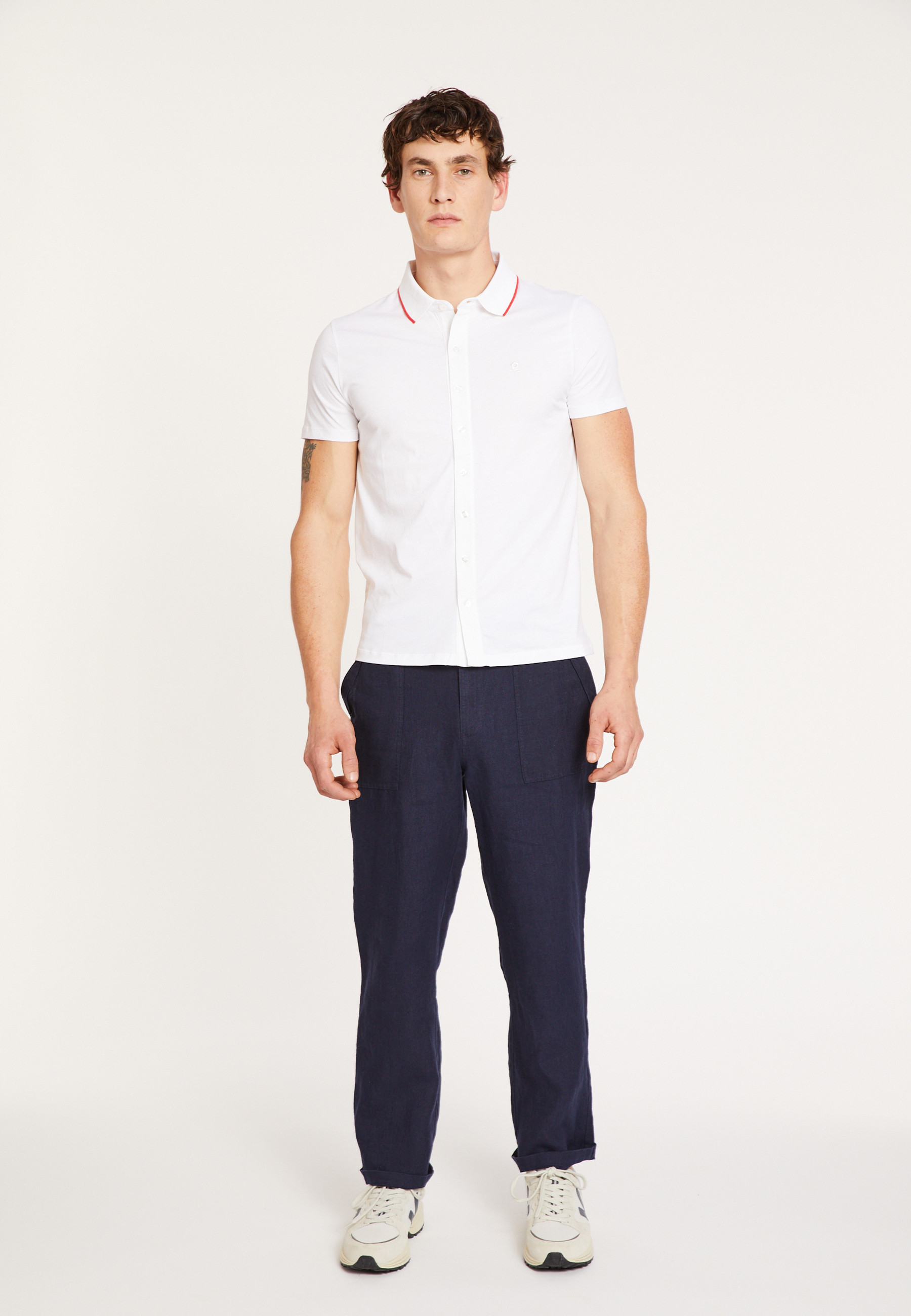 Short-sleeved cotton jersey shirt - Baccara