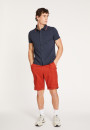 Chemise manches courtes en coton jersey - Baccara 6840 - 05 Bleu marine
