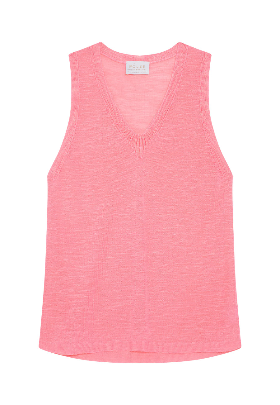 Slub linen tank top - Tahiti