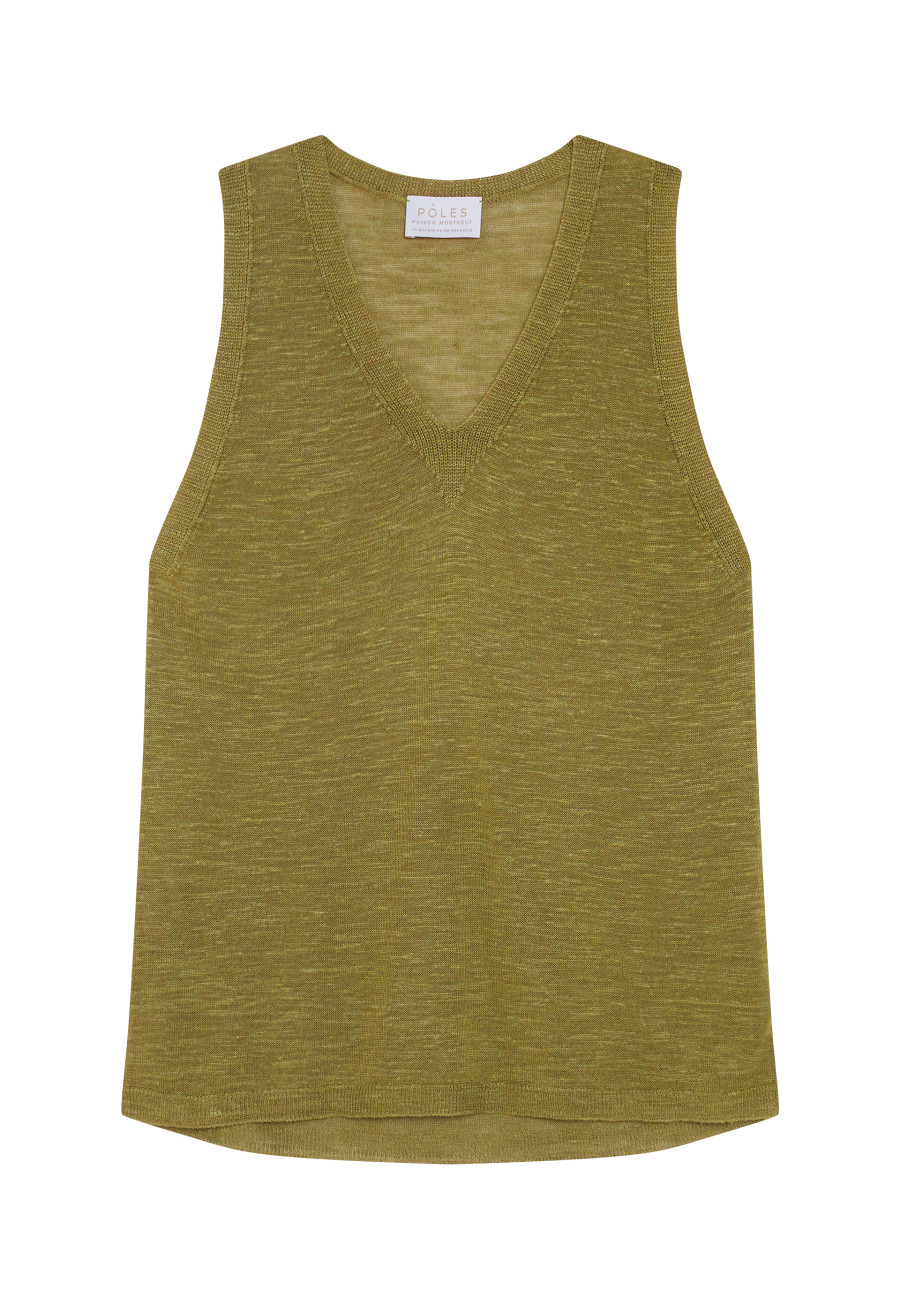 Slub linen tank top - Tahiti
