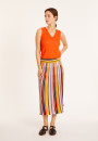 Débardeur en lin flammé - Tahiti 8071 papaye - 15 Orange