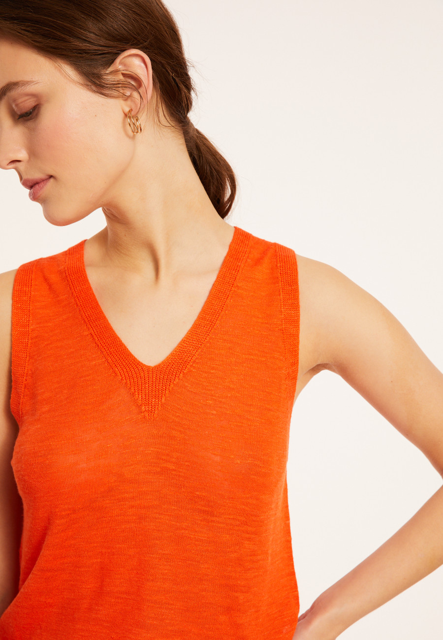 Débardeur en lin flammé - Tahiti