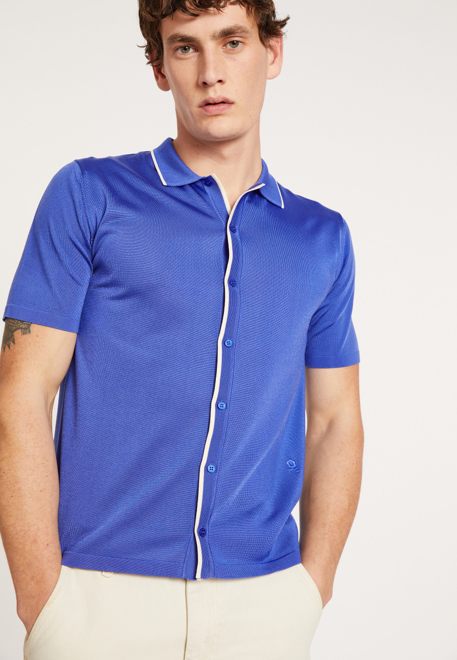 Short-sleeved shirt in Fil Lumière - Roman