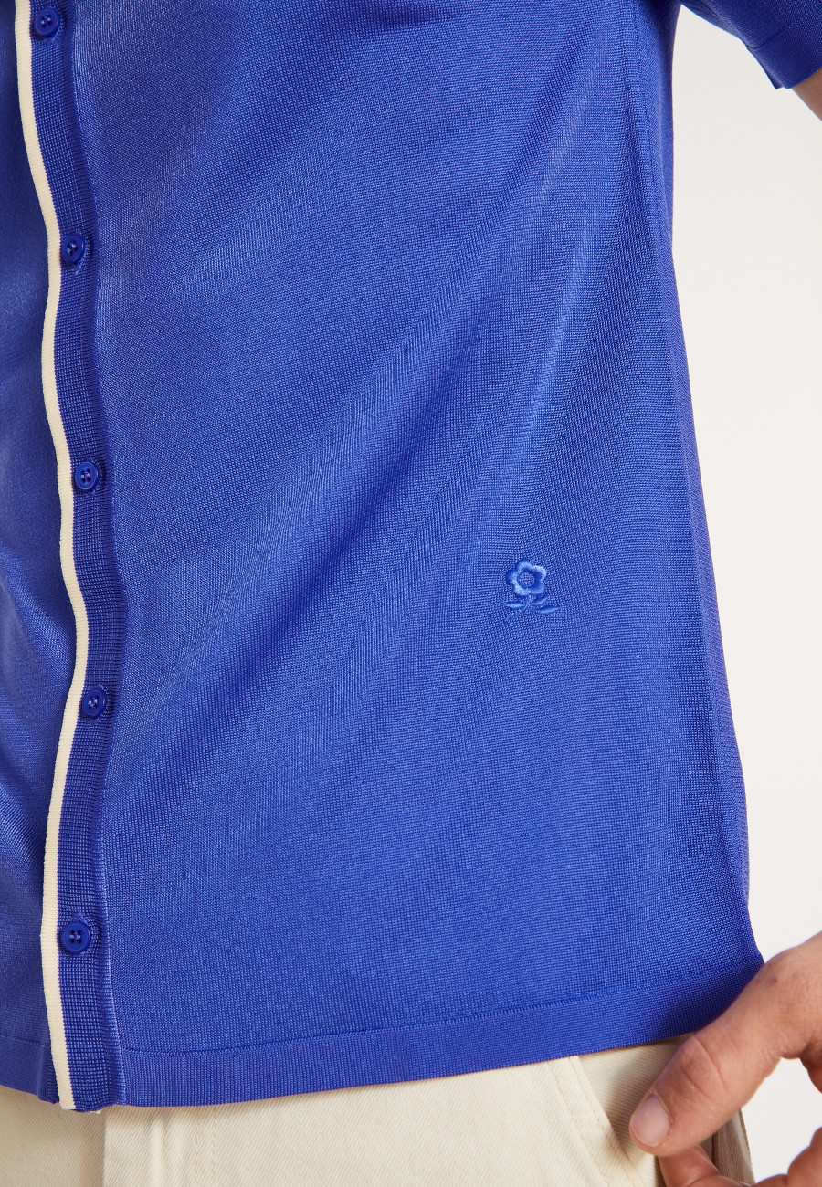 Short-sleeved shirt in Fil Lumière - Roman