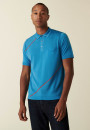  	Polo en Fil Lumière bicolore - Daly 2183 piscine - 06 Bleu moyen