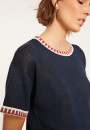 Linen T-shirt with round neck - Morwena