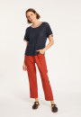 Linen T-shirt with round neck - Morwena