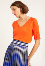 Flamed linen elbow sleeve t-shirt - Bonbon