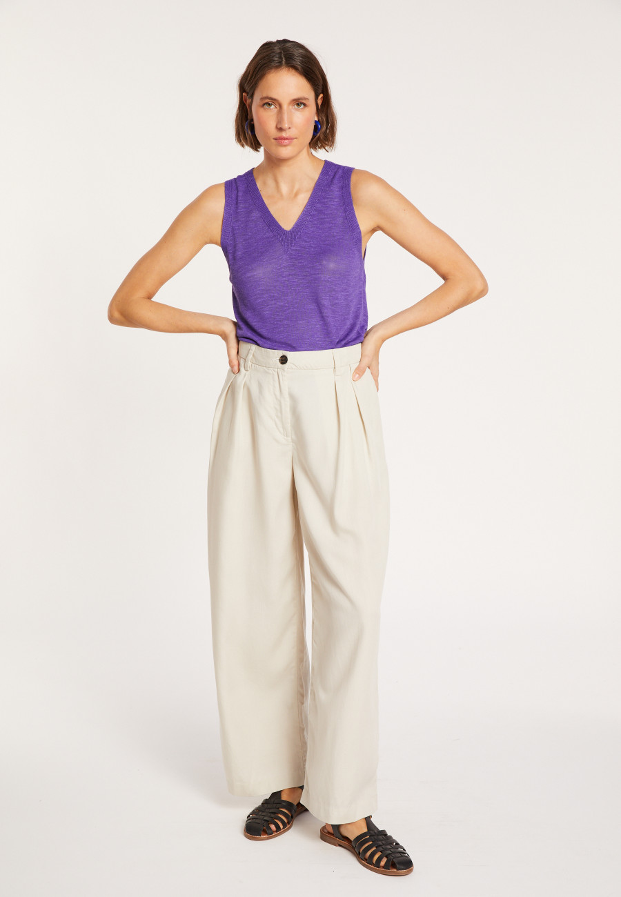 Débardeur en lin flammé - Tahiti