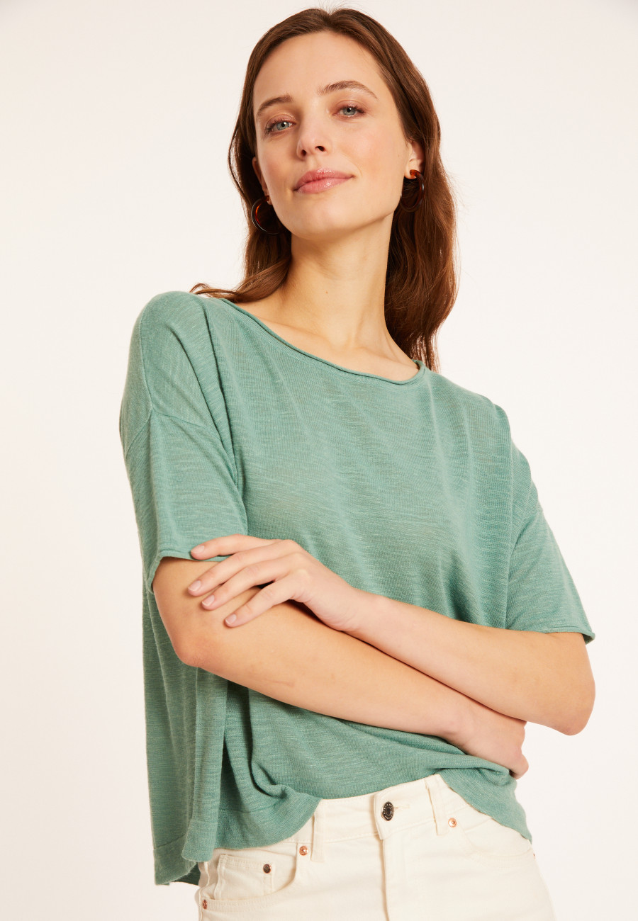 T-shirt en lin flammé - Taslim