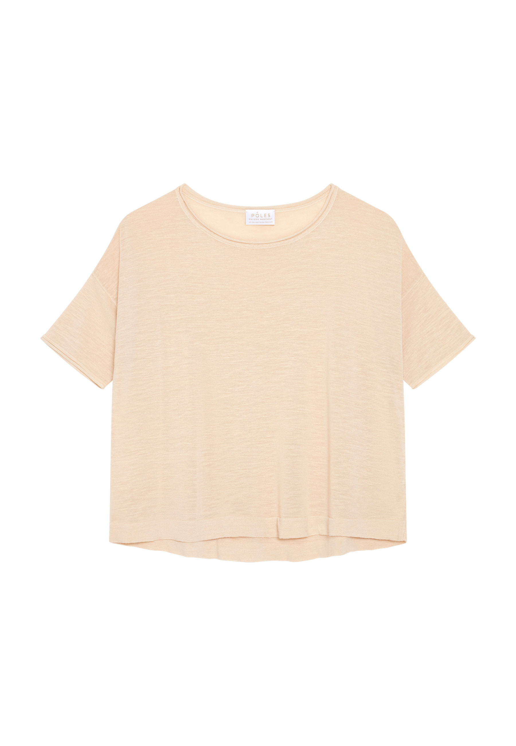 T-shirt ample manches coudes en lin flammé - Taslim