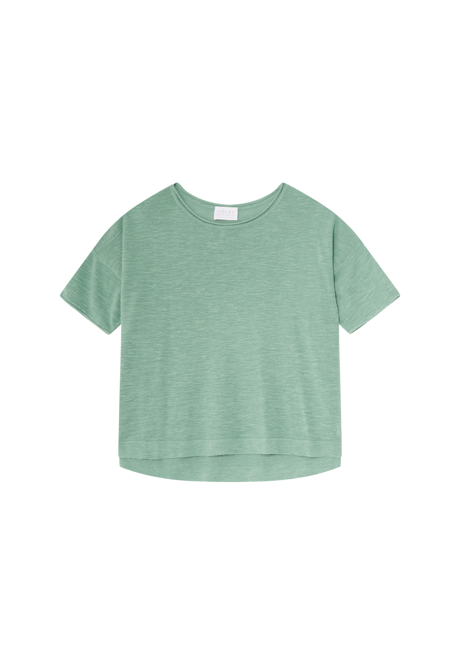 T-shirt ample manches coudes en lin flammé - Taslim