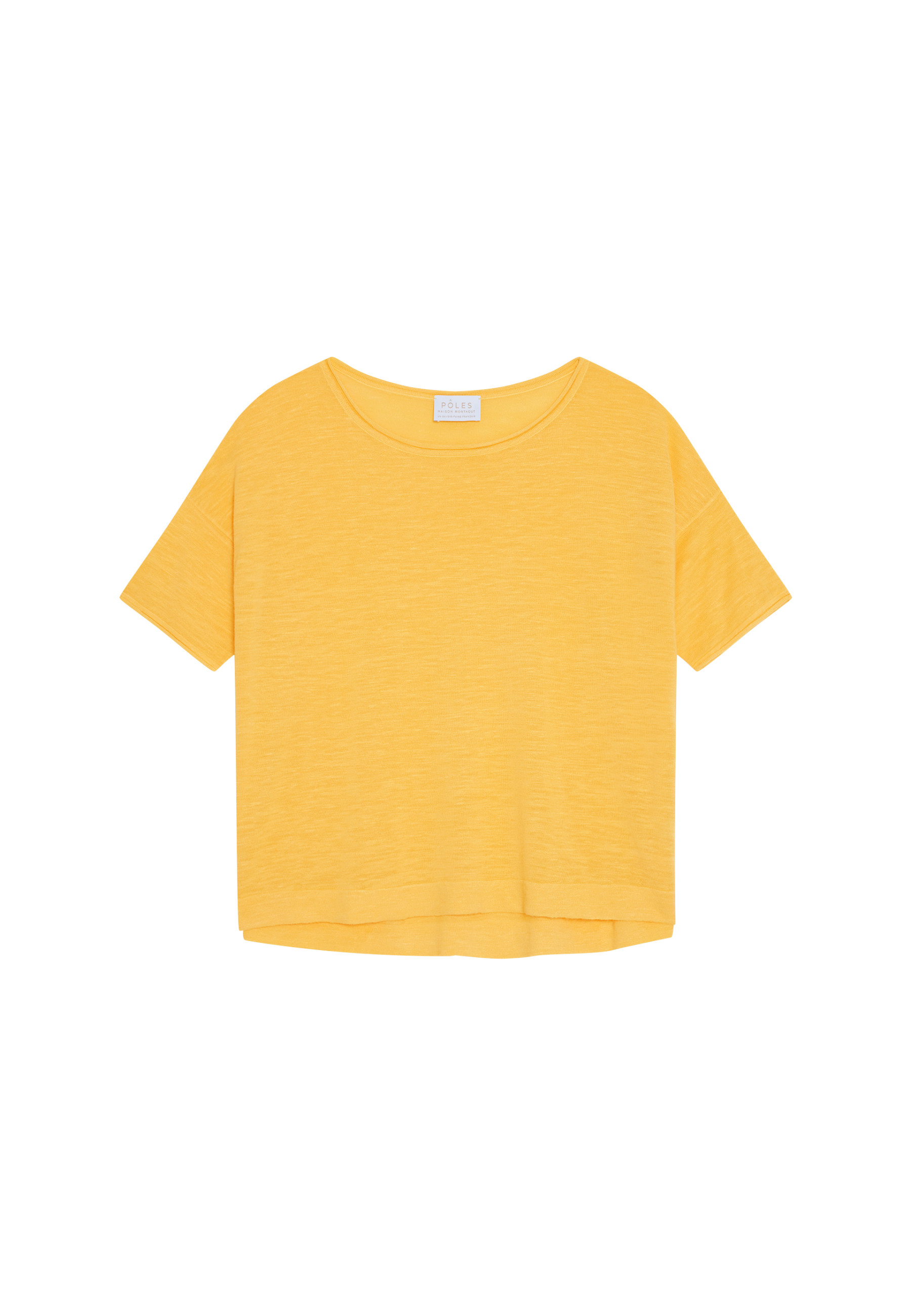 T-shirt ample manches coudes en lin flammé - Taslim