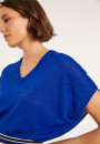 Flamed linen V-neck loose T-shirt - Marra