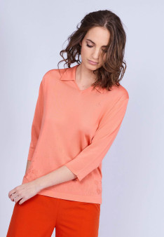 Polo shirt made of Fil Lumière - Murielle