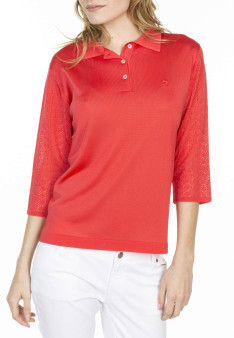 Fancy Polo Sleeve in Fil Lumière Laure