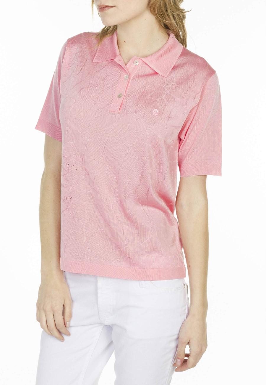 Polo motif géométrique en Fil Lumière - Louise