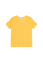 T-shirt ample col rond en lin flammé - Pavot
