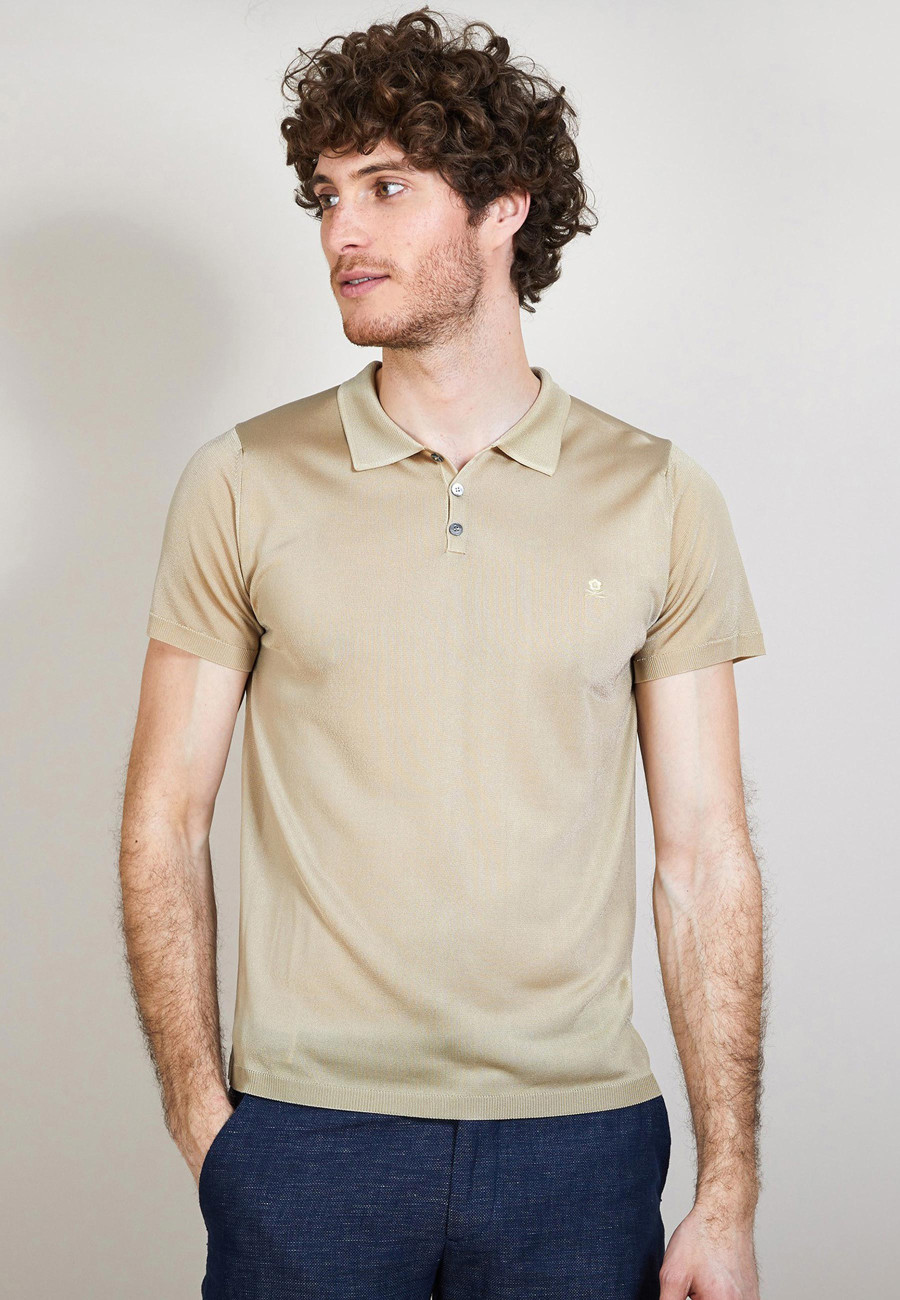 Short sleeve polo shirt in Fil Lumière - Babar