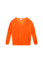 T-shirt oversize col v en lin flammé - Beja