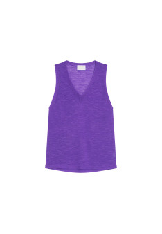 Slub linen tank top - Tahiti