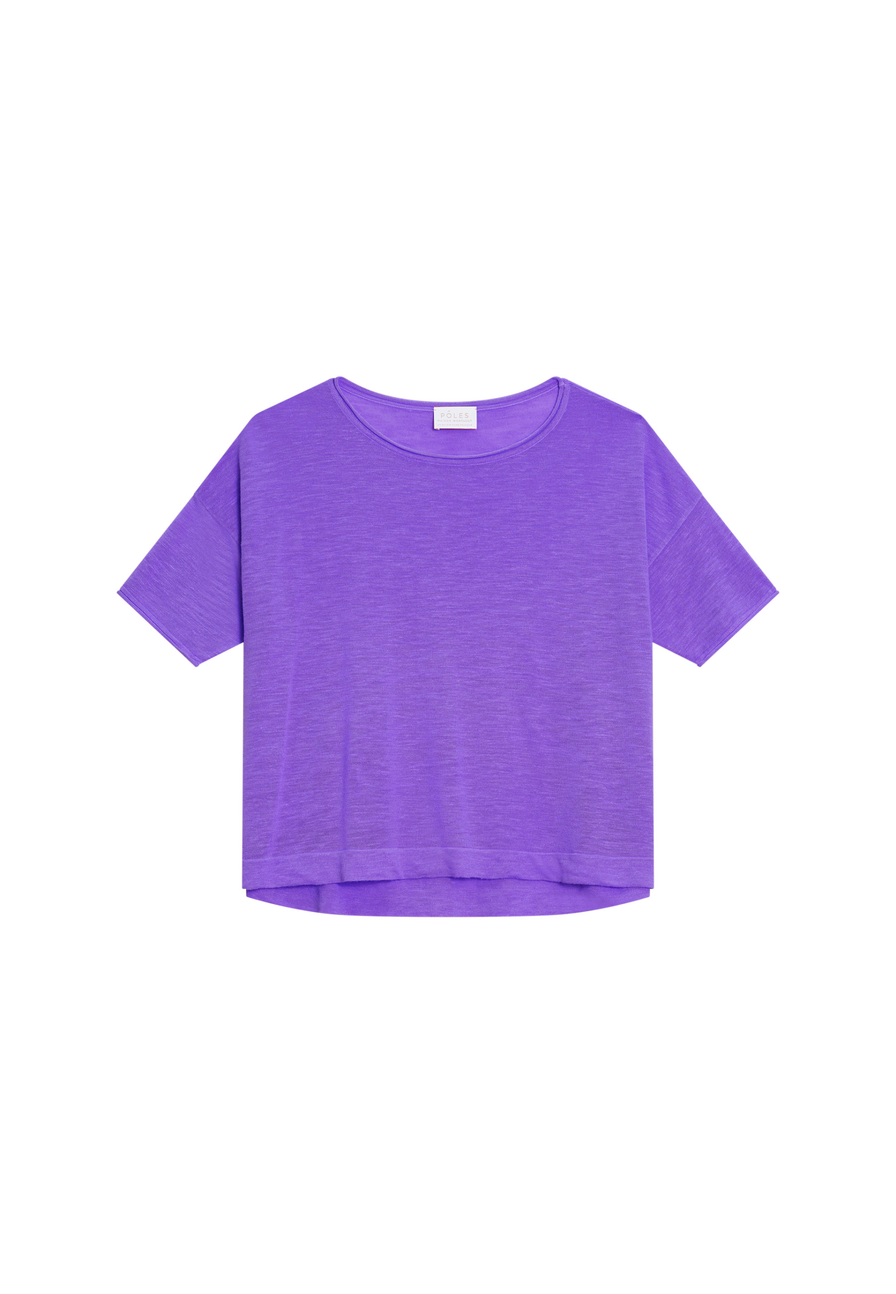 T-shirt ample manches coudes en lin flammé - Taslim