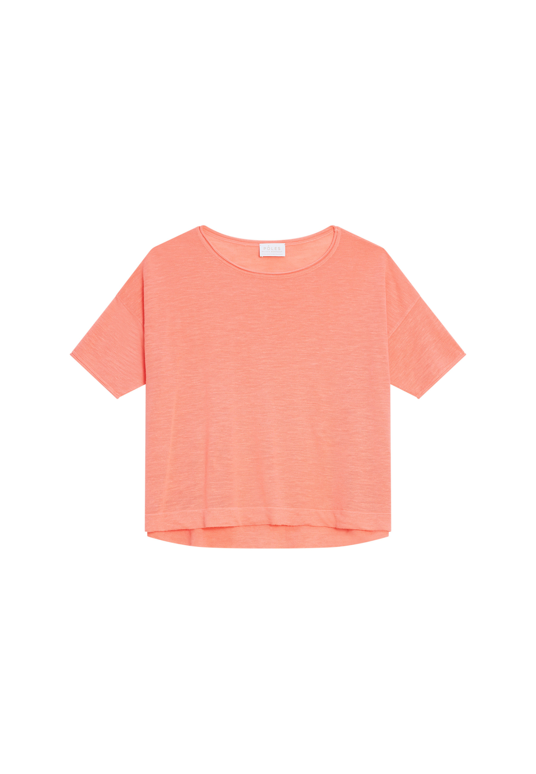 T-shirt ample manches coudes en lin flammé - Taslim