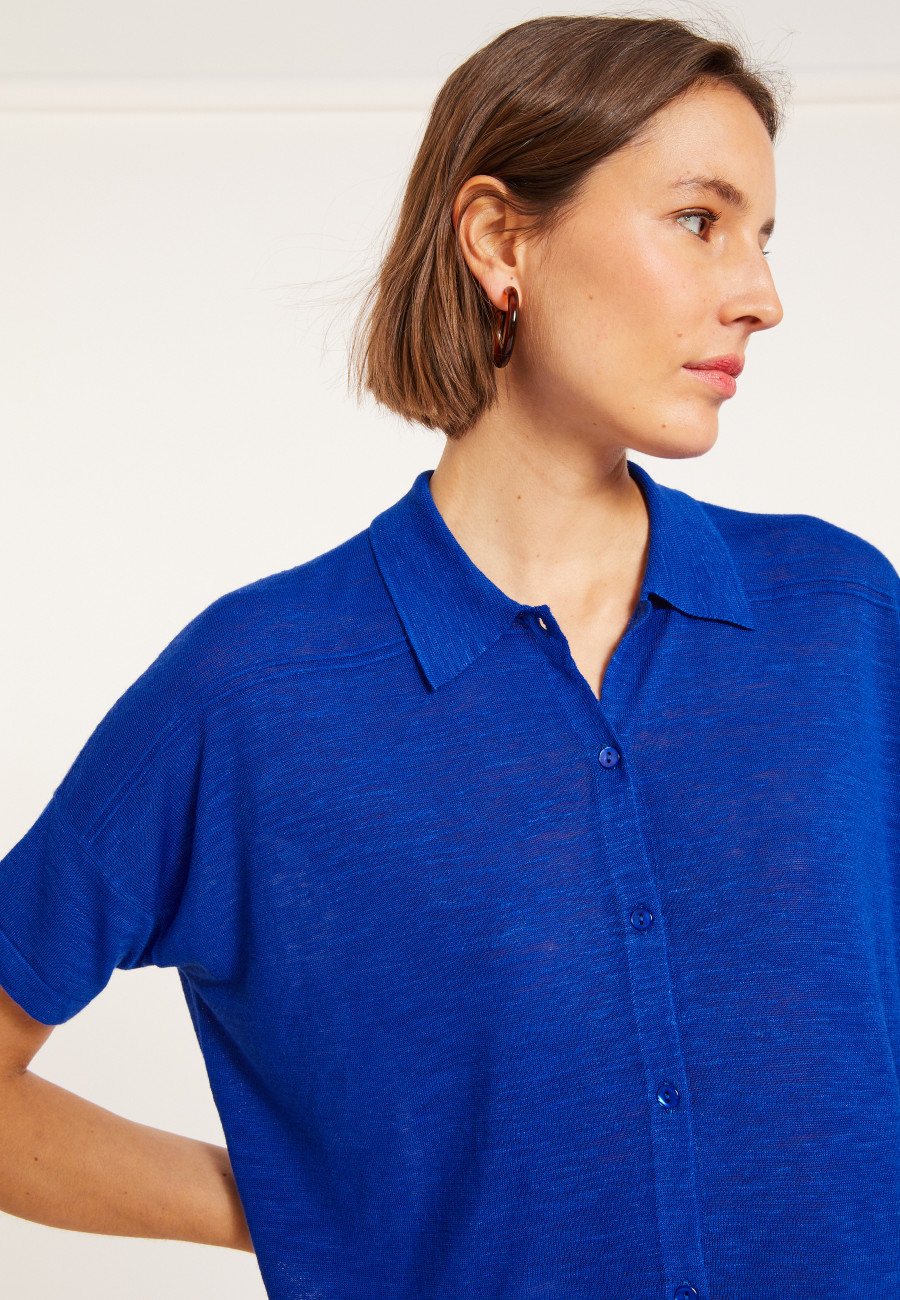 Flamed linen blouse - Pablito