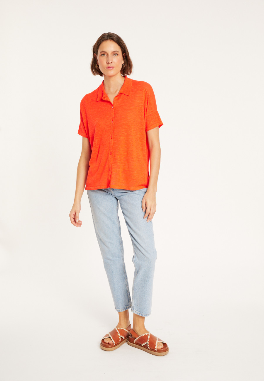 Flamed linen blouse - Pablito