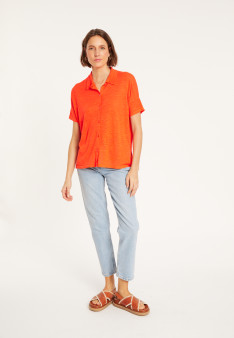 Flamed linen blouse - Pablito