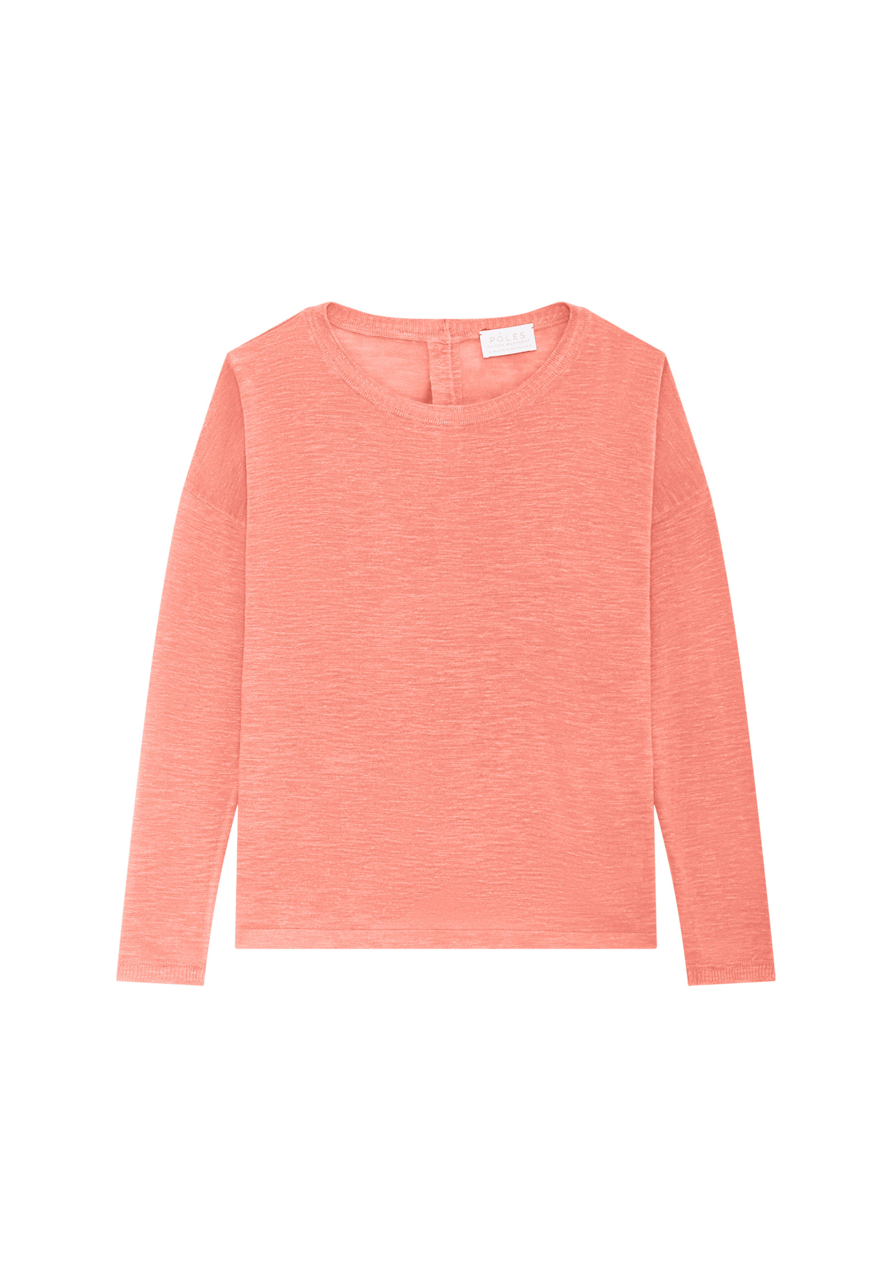 T-shirt en lin flammé boutonné dos - Polly