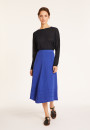 Flamed linen t-shirt with long sleeves and back buttons - Polly