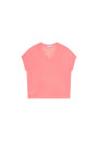 T-shirt ample col V en lin flammé - Marra