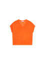 T-shirt ample col V en lin flammé - Marra