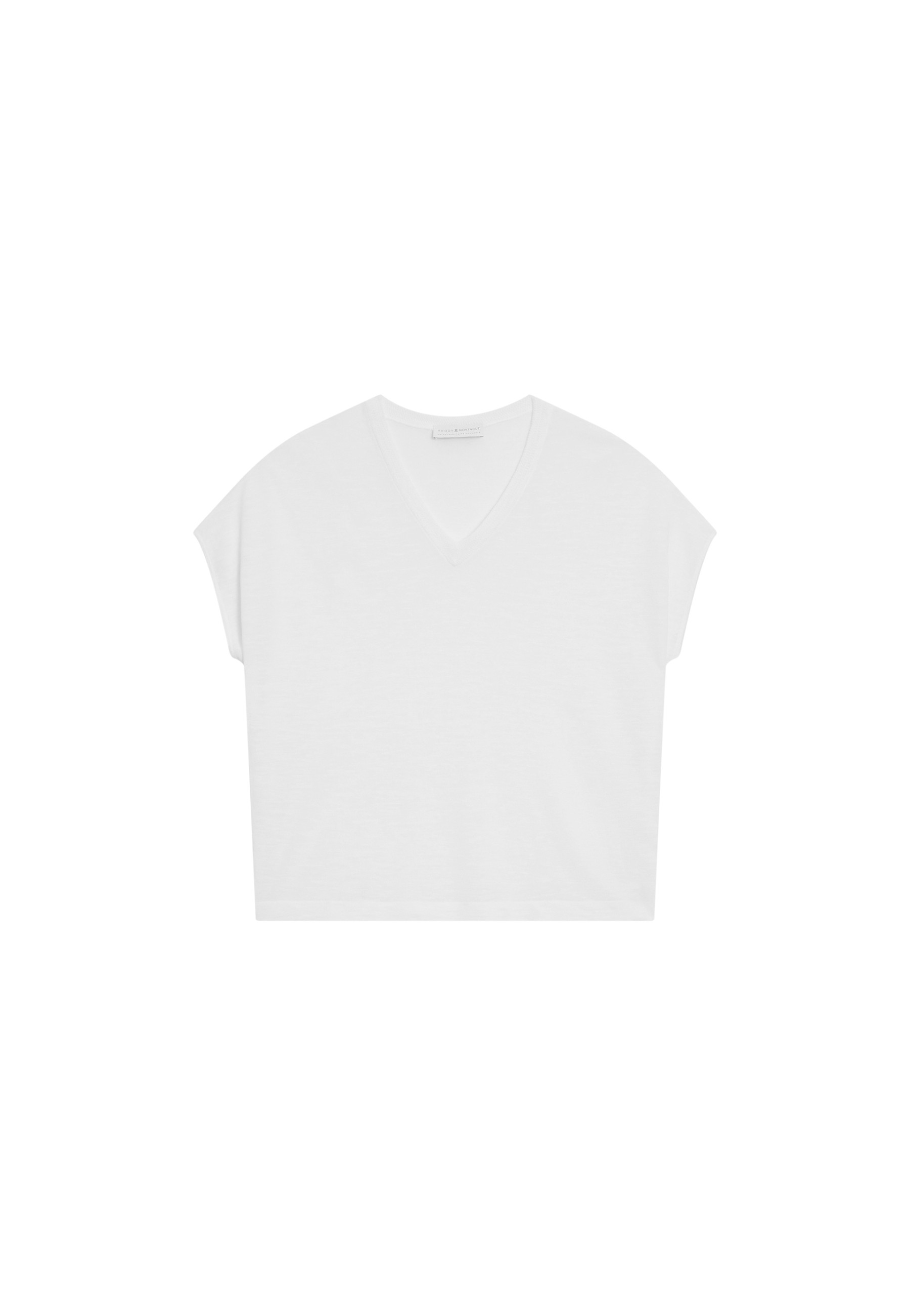 T-shirt ample col V en lin flammé - Marra