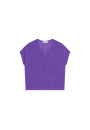 T-shirt ample col V en lin flammé - Marra