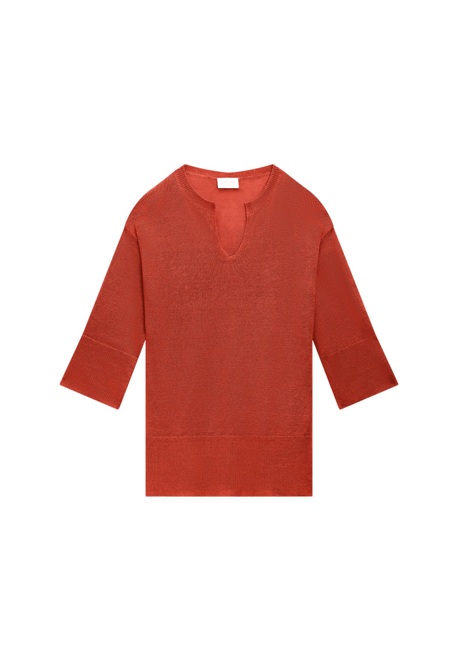 Loose linen V-neck tunic - Marielle