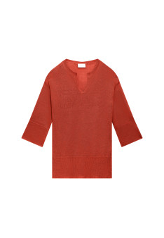 Tunique ample col V en lin - Marielle